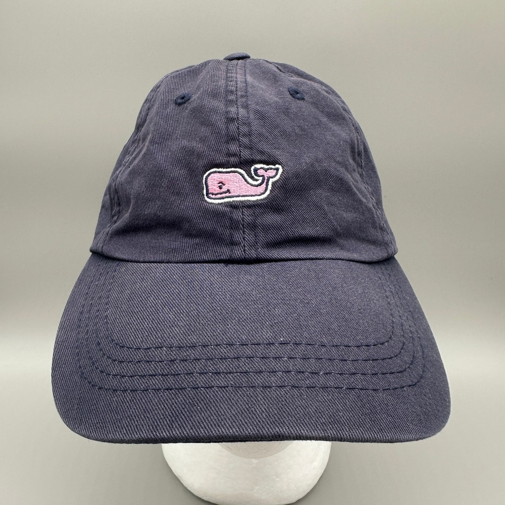 Vineyard Vines Whale Baseball Hat Womens OSFA Navy Blue Strapback Adjustable